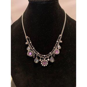 Silver Tone One Piece Charmed Necklace